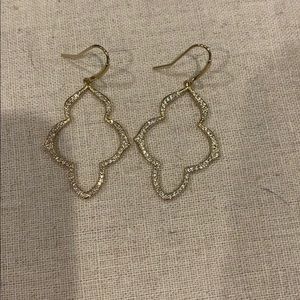 Stella & Dot gold dangly earrings